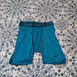 Nike Pro Combat Compression Boxer Briefs - Teal Blue